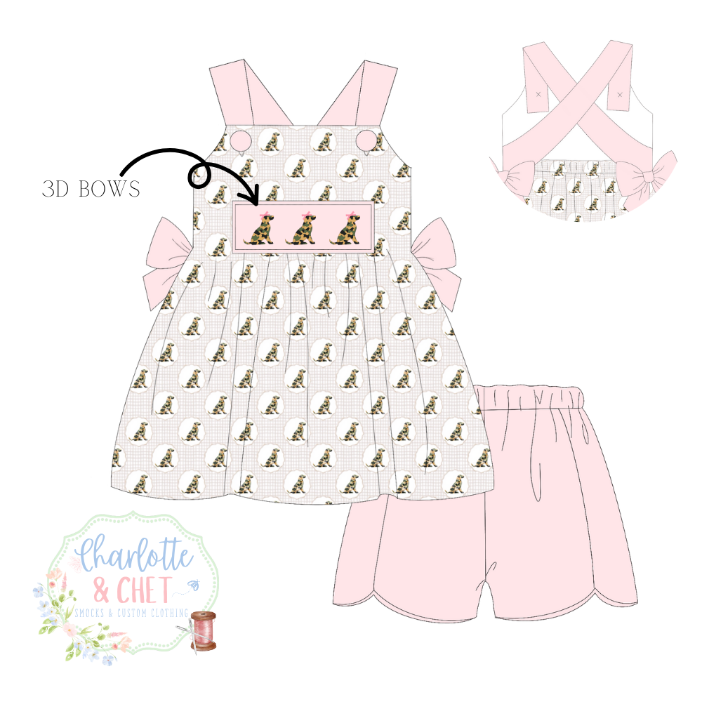 PO14: Southern Tails Smocked Shorts Set