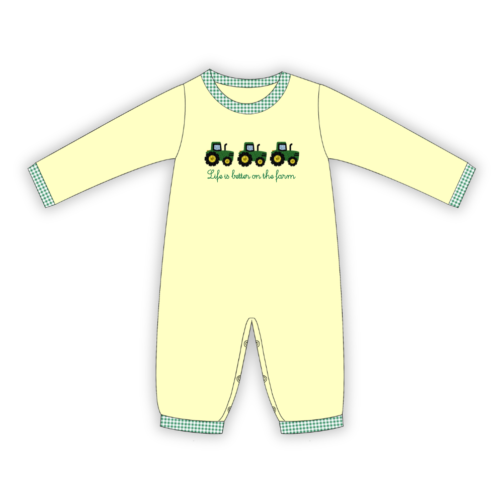 PO25: Tractor Trails Boys Romper