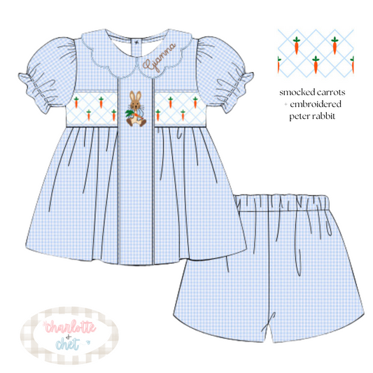 PO11: Classic Cottontail Girls Short Set