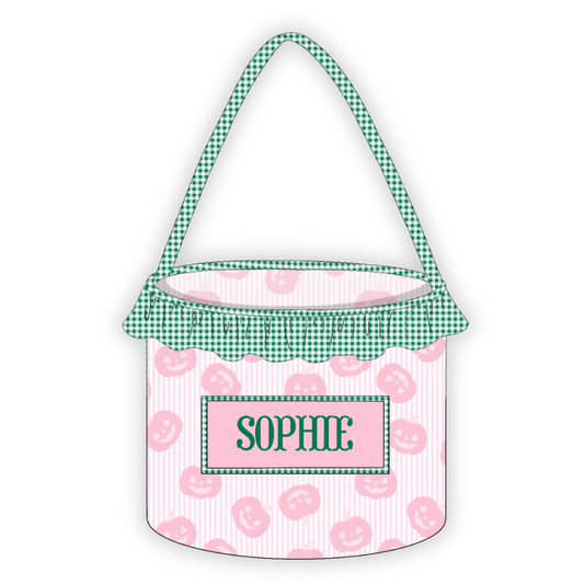 PO23: Pink Pumpkin Treat Basket