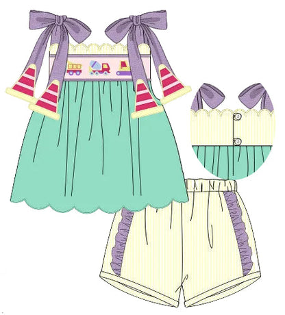 PO21: Colorblock Construction Girls Set