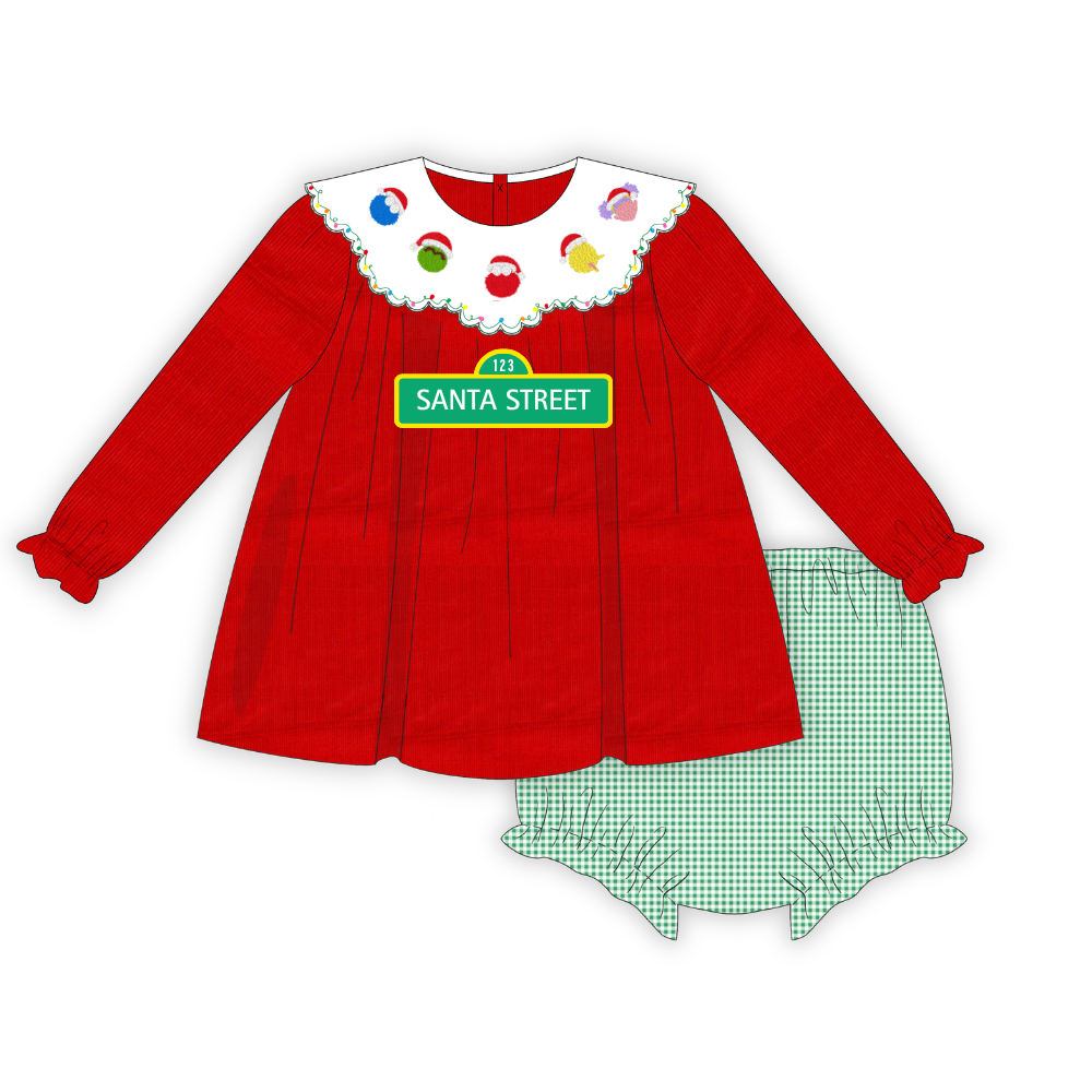 PO24: Santa Street Bloomer Set