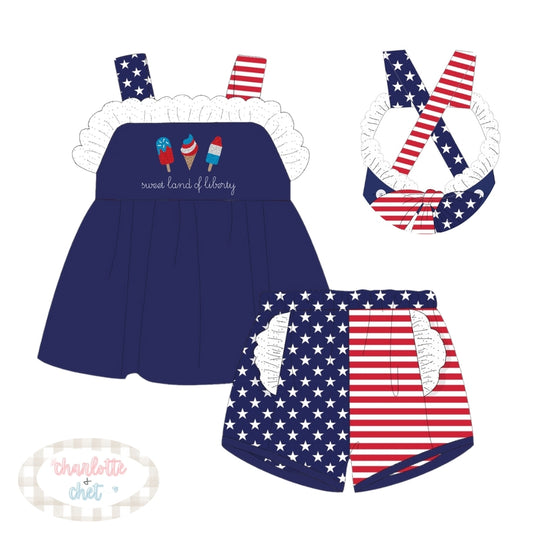 PO12: Sweet Land of Liberty Girls Set