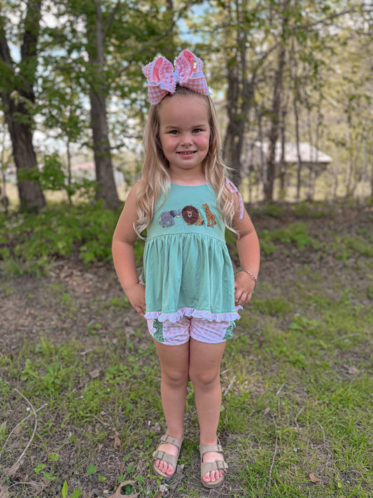 RTS: Zoo Crew Girl Shorts Set