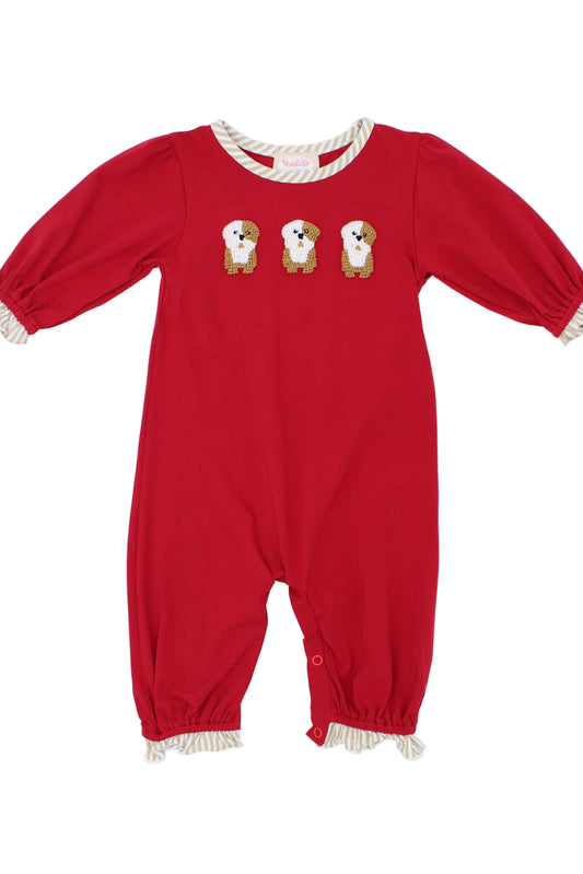 RTS: For My Dawgs Girls Romper